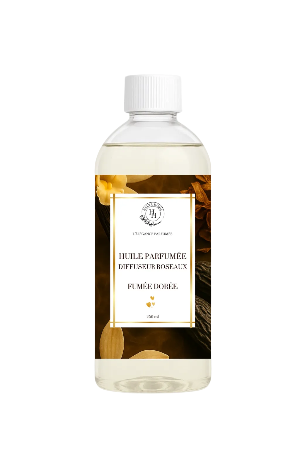 Fumée dorée – Huile parfumée diffuseurs roseaux