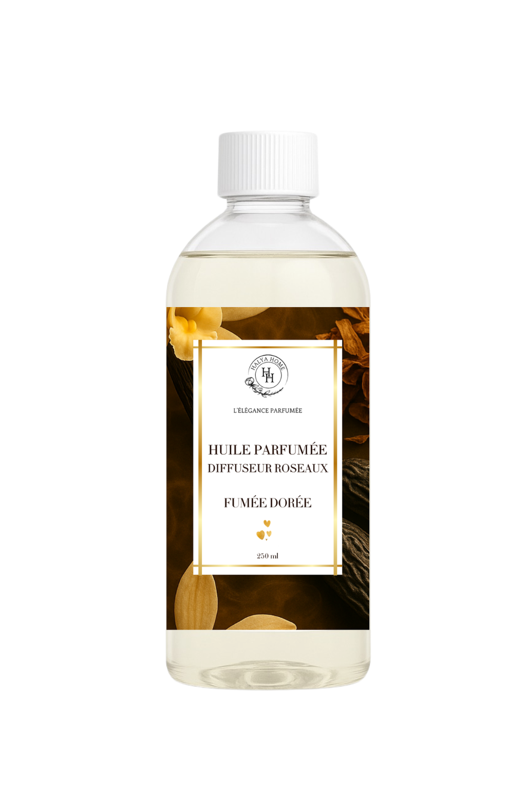 Fumée dorée – Huile parfumée diffuseurs roseaux