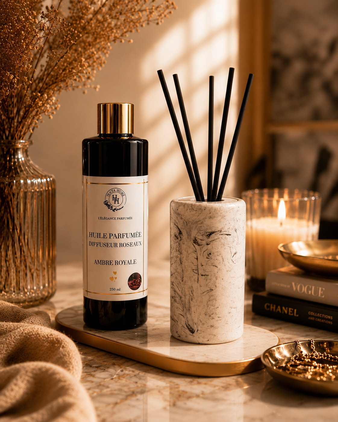 Serena Marble diffuseur roseaux avec huile 250 ml 