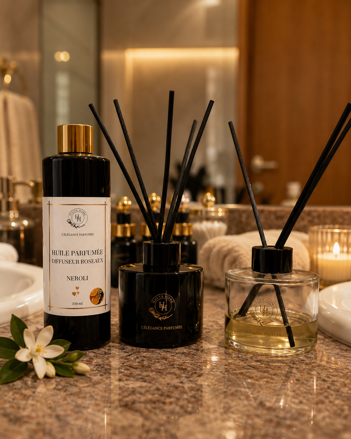 Diffuseur roseaux luxe avec huile 