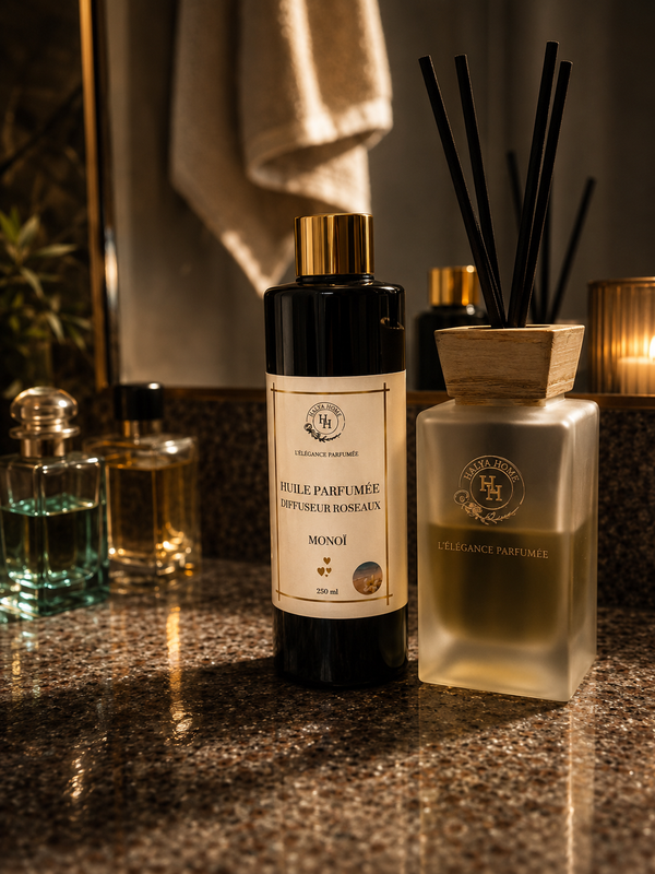Coffret diffuseur à roseaux Noor Essence avec huile parfumée 250 ml Halya Home