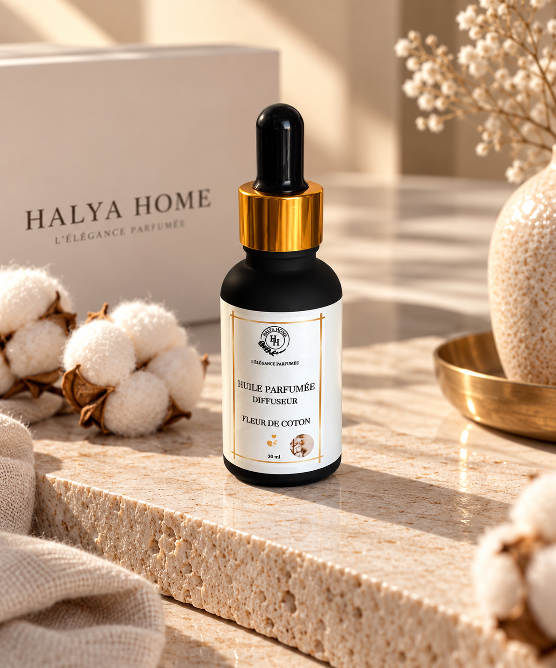 Fleur de coton senteur fraîche et florale pour diffuseur en format 30ml