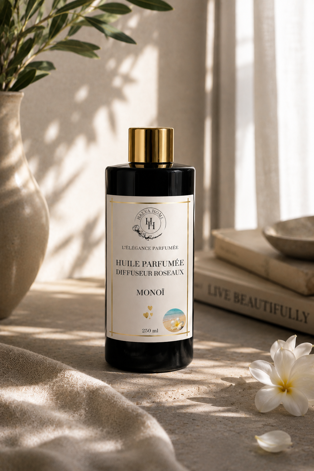 Huile diffuseur pour roseaux senteur Monoi 