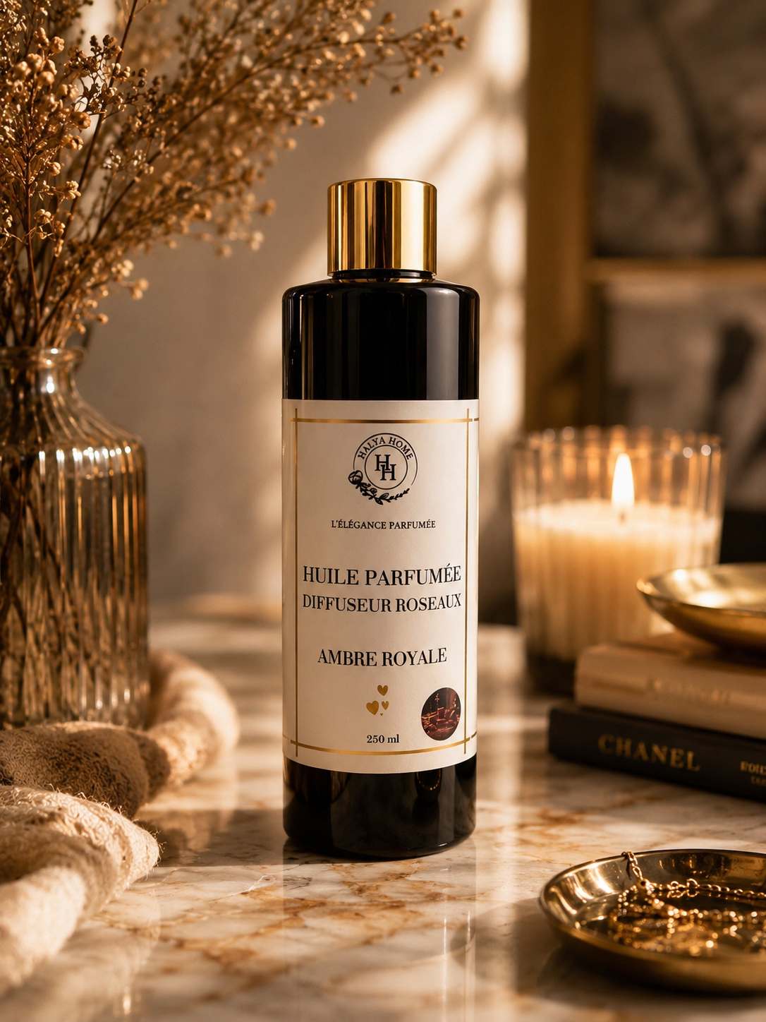 Huile diffuseur roseaux senteur ambre royale pour reed diffuseur 