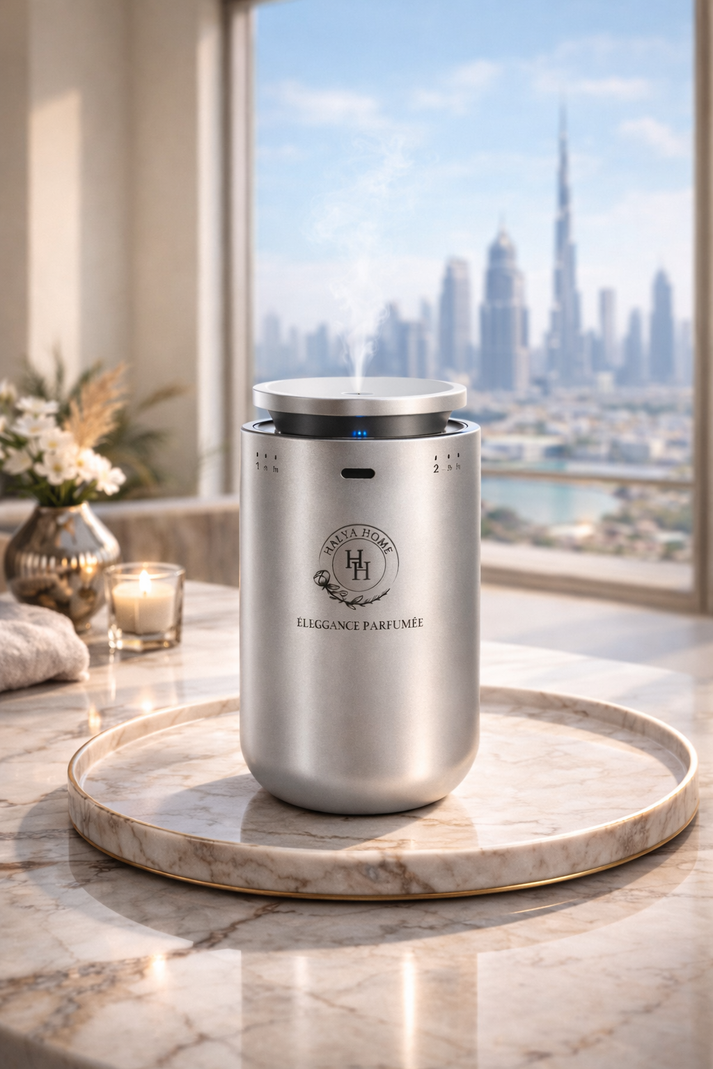 HALYA AURA MINI – Diffuseur de Parfum Portable Luxe à Nébulisation Sans Eau