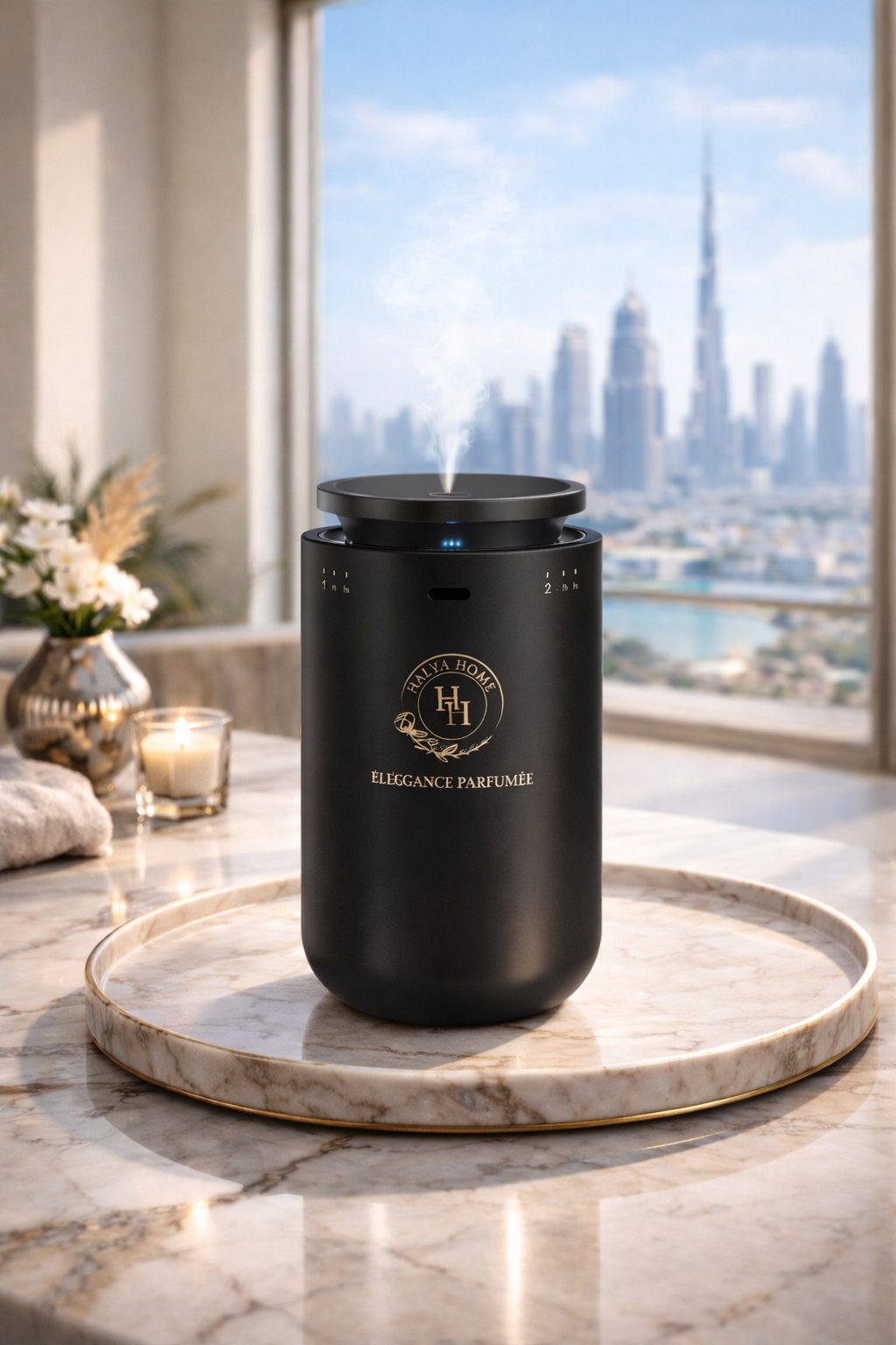 HALYA AURA MINI – Diffuseur de Parfum Portable Luxe à Nébulisation Sans Eau