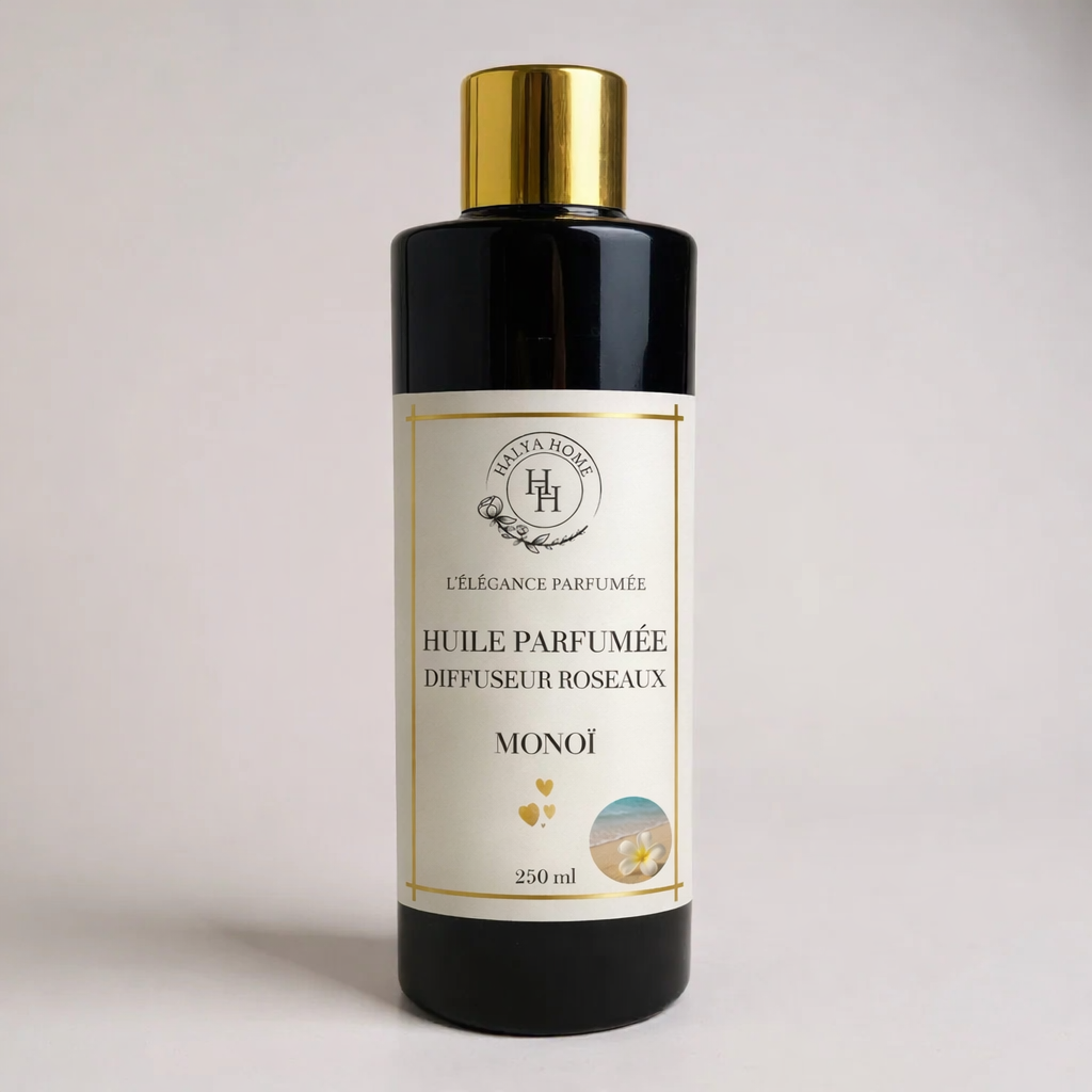 Monoï – Huile parfumée diffuseurs roseaux