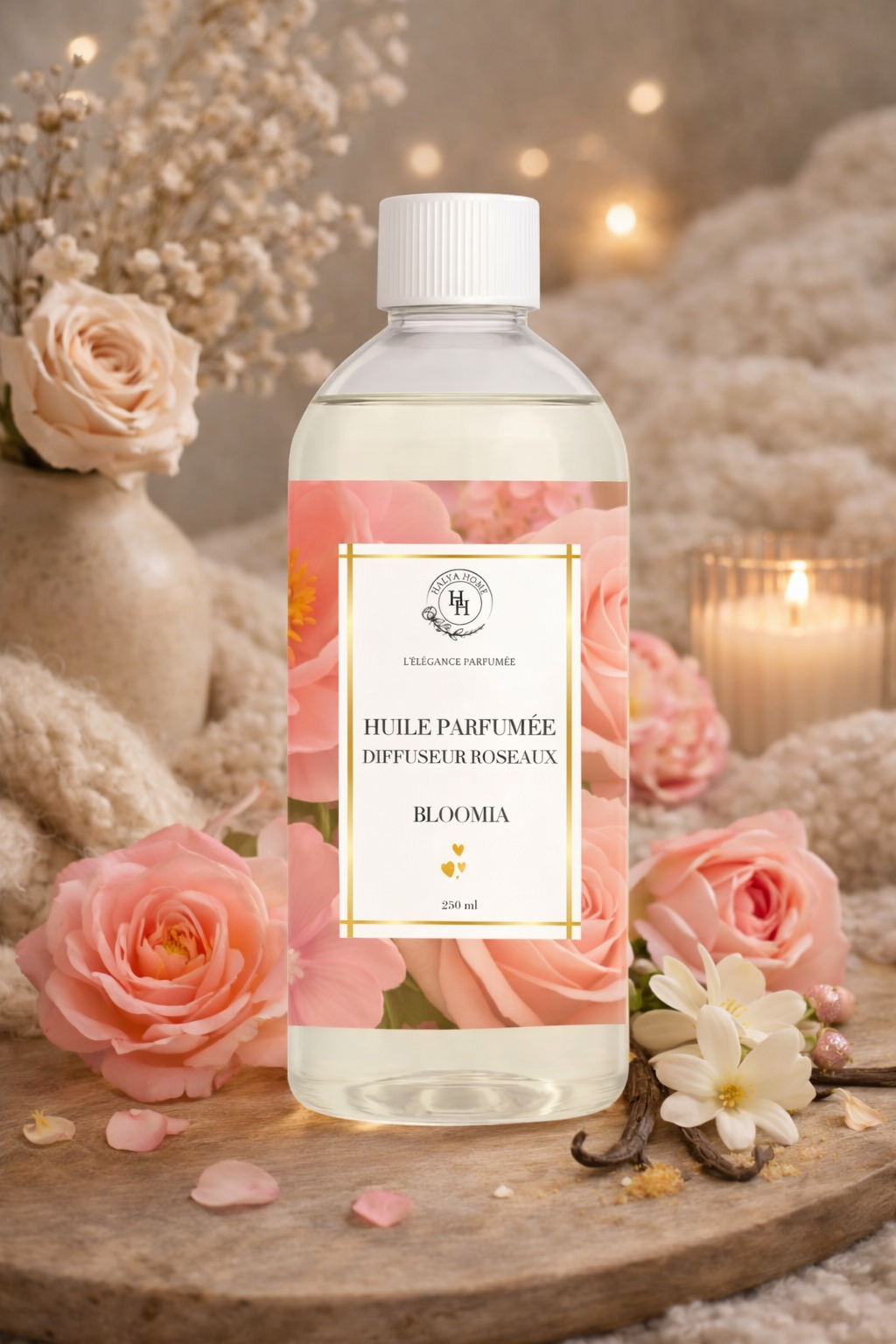 Bloomia – Huile parfumée pour diffuseurs roseaux