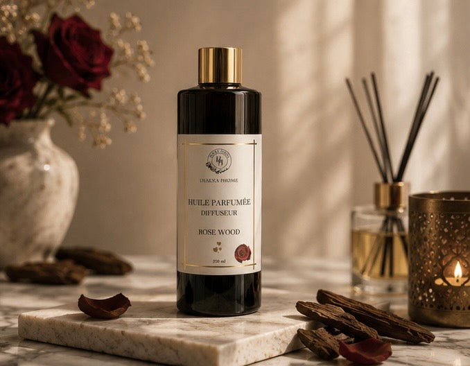 Diffuseur électrique Rose Wood Halya Home – parfum d’intérieur raffiné aux notes boisées élégantes