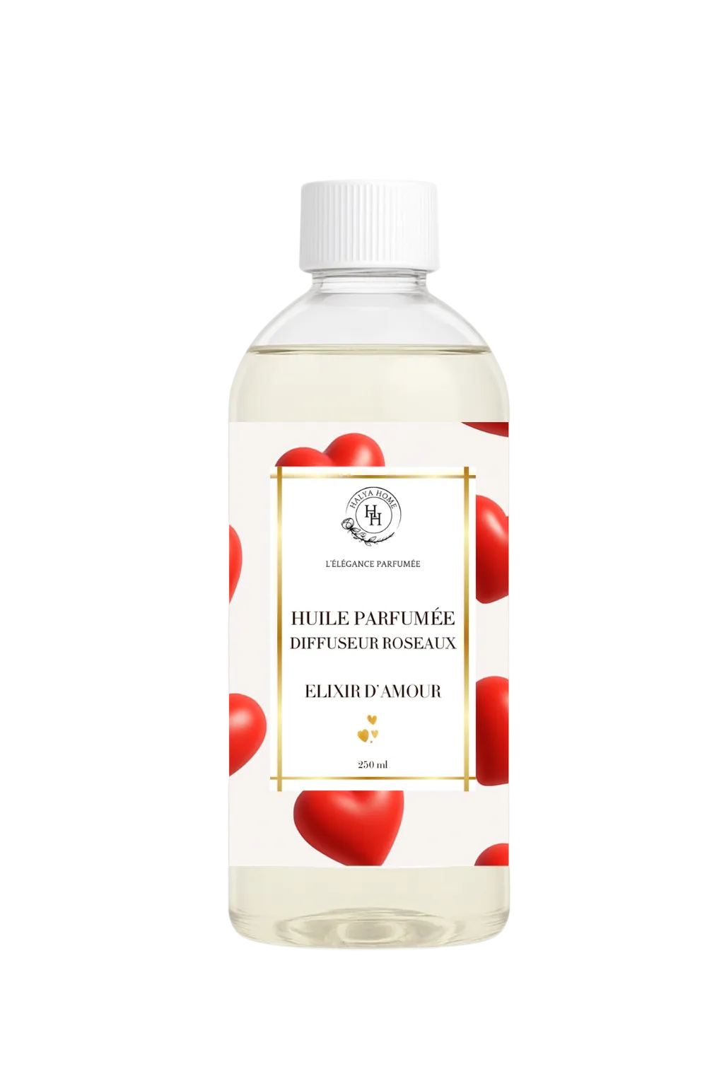 Élixir d’Amour incarne une fragrance d’intérieur tendre et voluptueuse, mêlant des notes fruitées et gourmandes pour envelopper la maison d’une aura douce et cocooning.