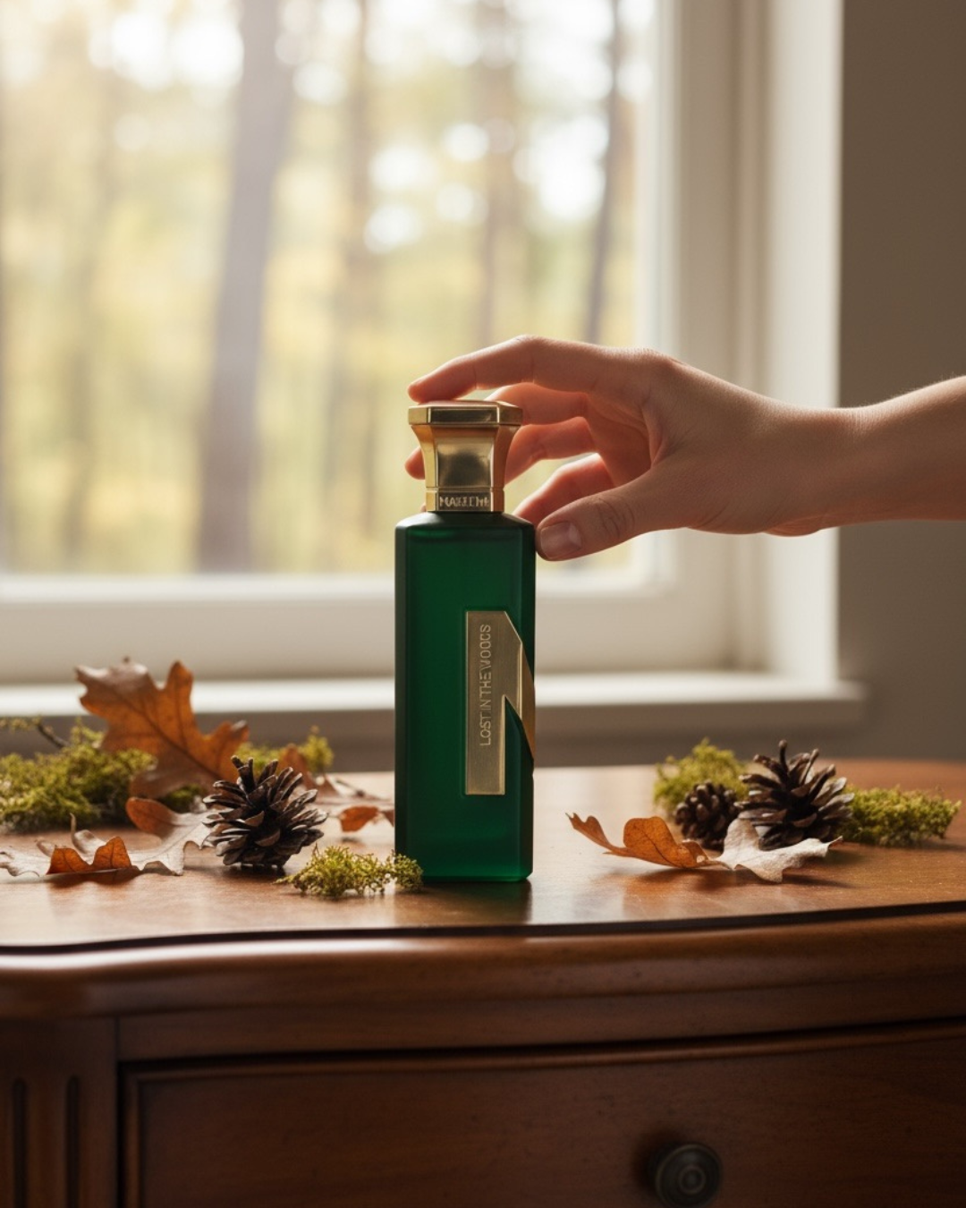 Parfum Naseem Lost in the Wood boisé cuiré élégant flacon luxe