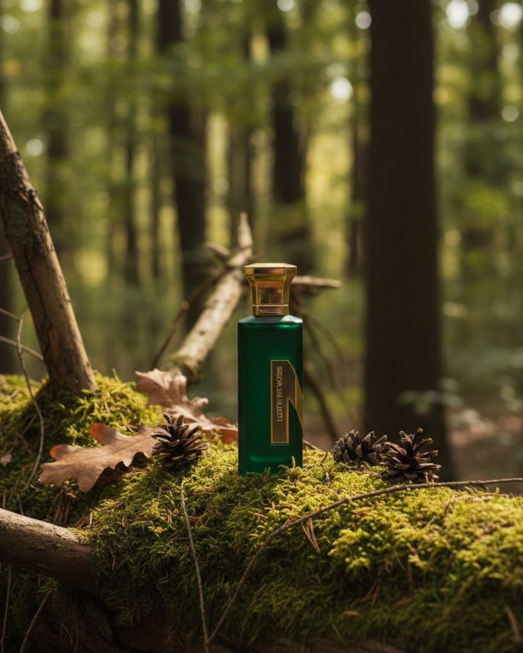 Flacon parfum Naseem Lost in the Wood signature boisée cuirée