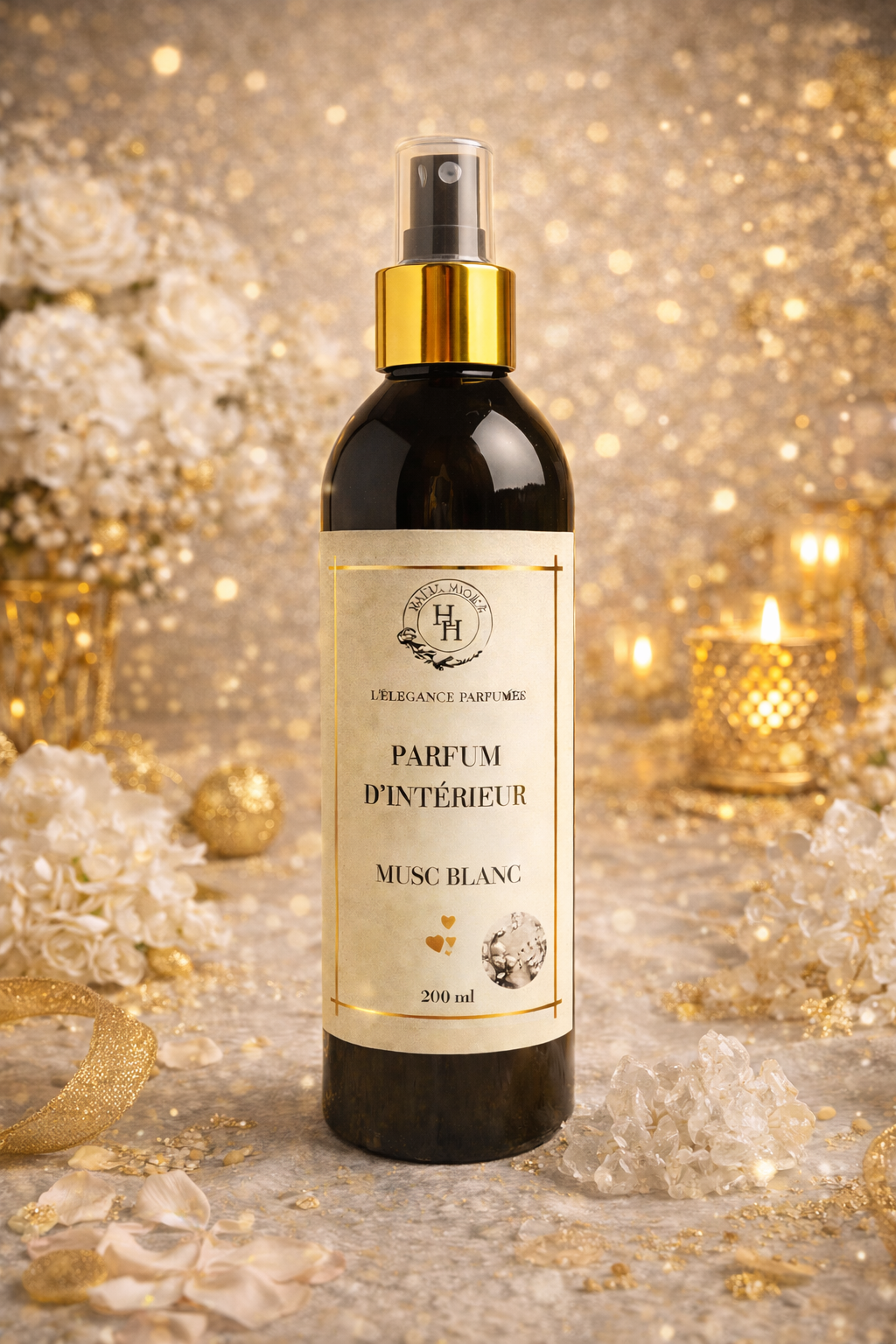 Spray d’intérieur Musc Blanc – La pureté élégante par Halya Home