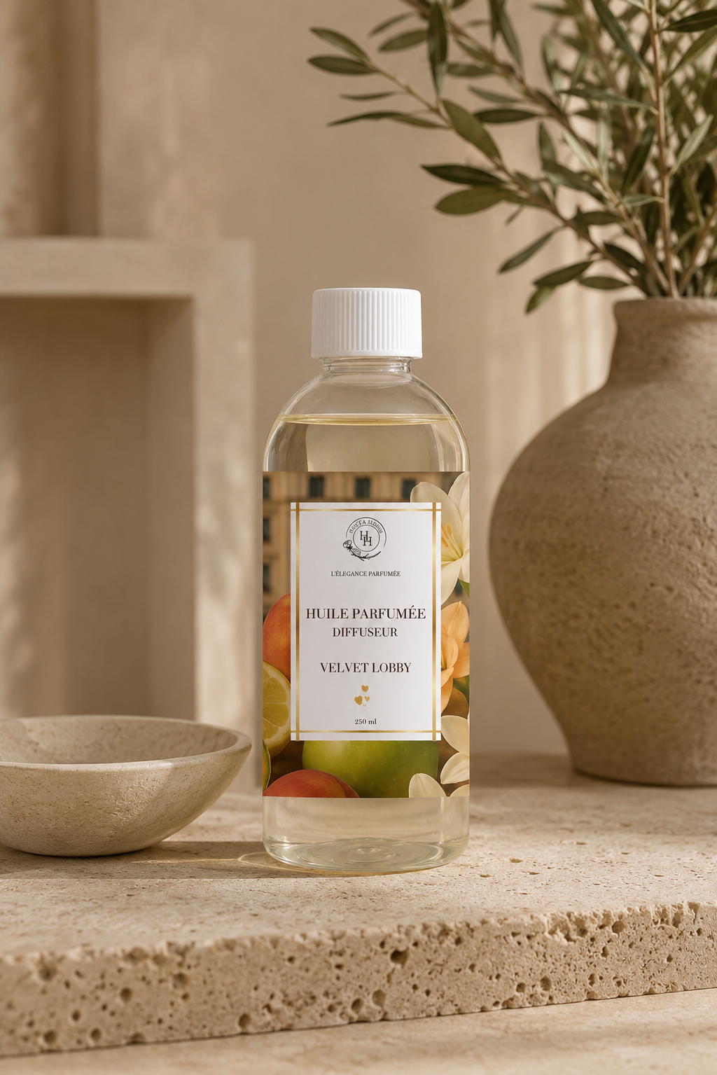 Diffuseur parfum luxe Velvet Lobby créant une ambiance chaleureuse et sophistiquée